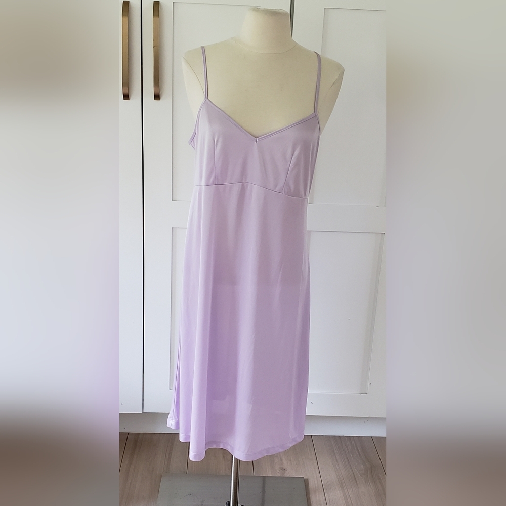 Pesaro Purple Eyelet Lace Dress Womens M Lined Long Sleeve Boho Fit Flare Midi - Picture 3 of 8